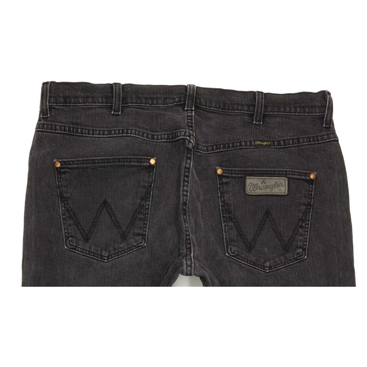 Wrangler Alaska Men Charcoal Straight Regular Stretch Jeans W38 L31