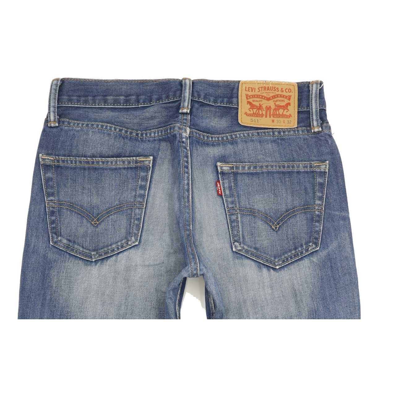 Levi's 511 Men Blue Straight Slim Jeans W30 L31