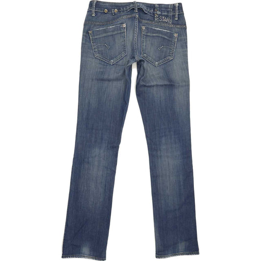 G-Star Midge Women Blue Straight Slim Stretch Jeans W29 L34