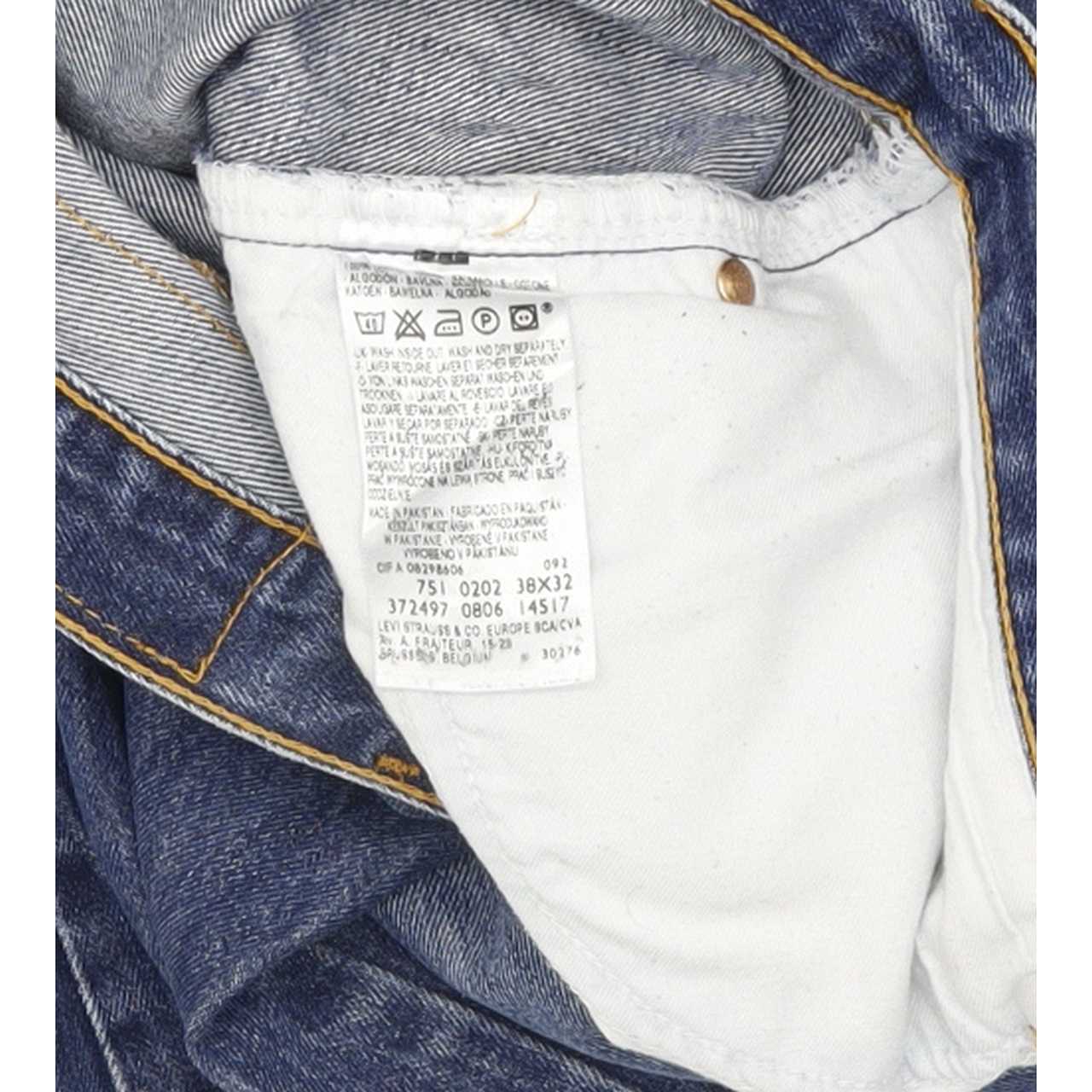 Levi's 751 Men Blue Straight Regular Jeans W38 L31