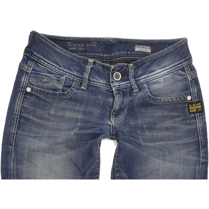 G-Star Lynn Women Blue Straight Slim Stretch Jeans W27 L29