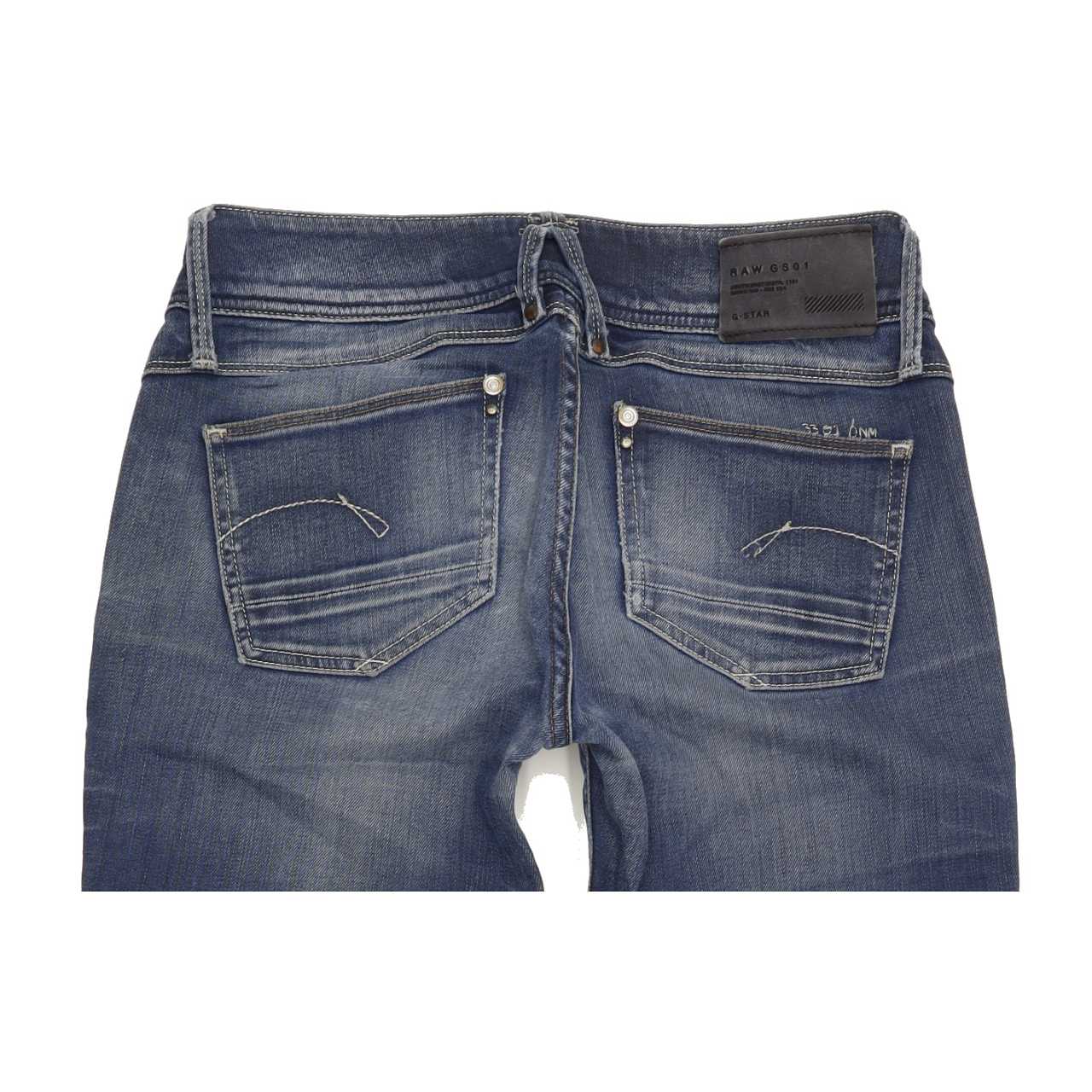 G-Star Lynn Women Blue Straight Slim Stretch Jeans W27 L29