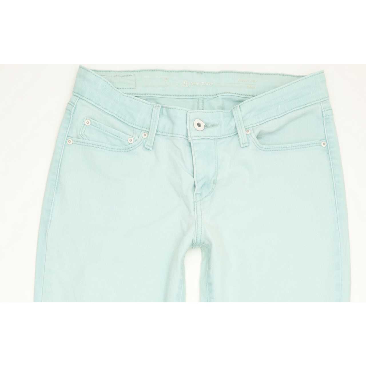 Levi's Demi Curve Women Green Skinny Slim Stretch Jeans W26 L28