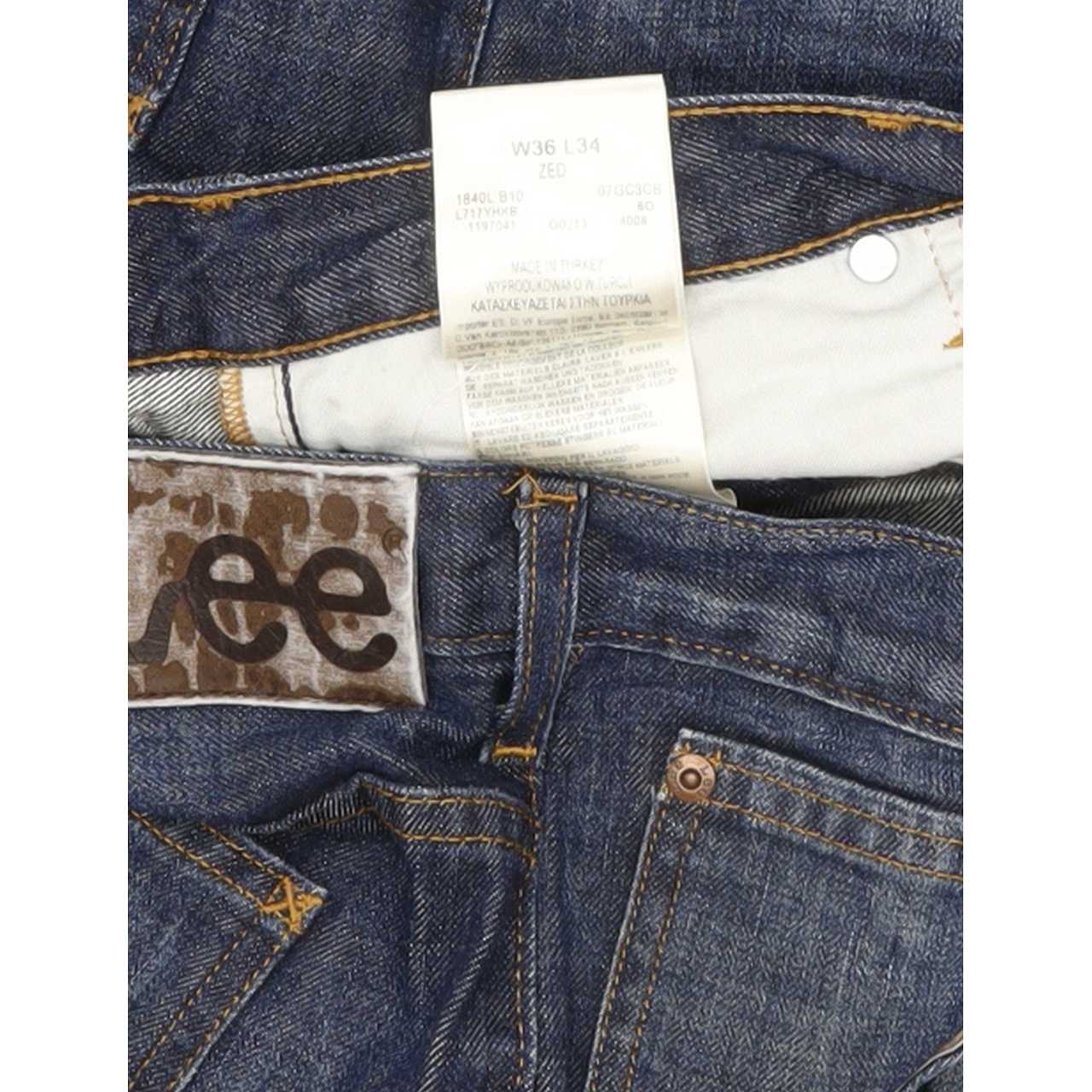 Lee Zed Men Blue Straight Regular Jeans W36 L33