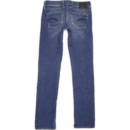 G-Star Attacc Women Blue Straight Slim Stretch Jeans W29 L34
