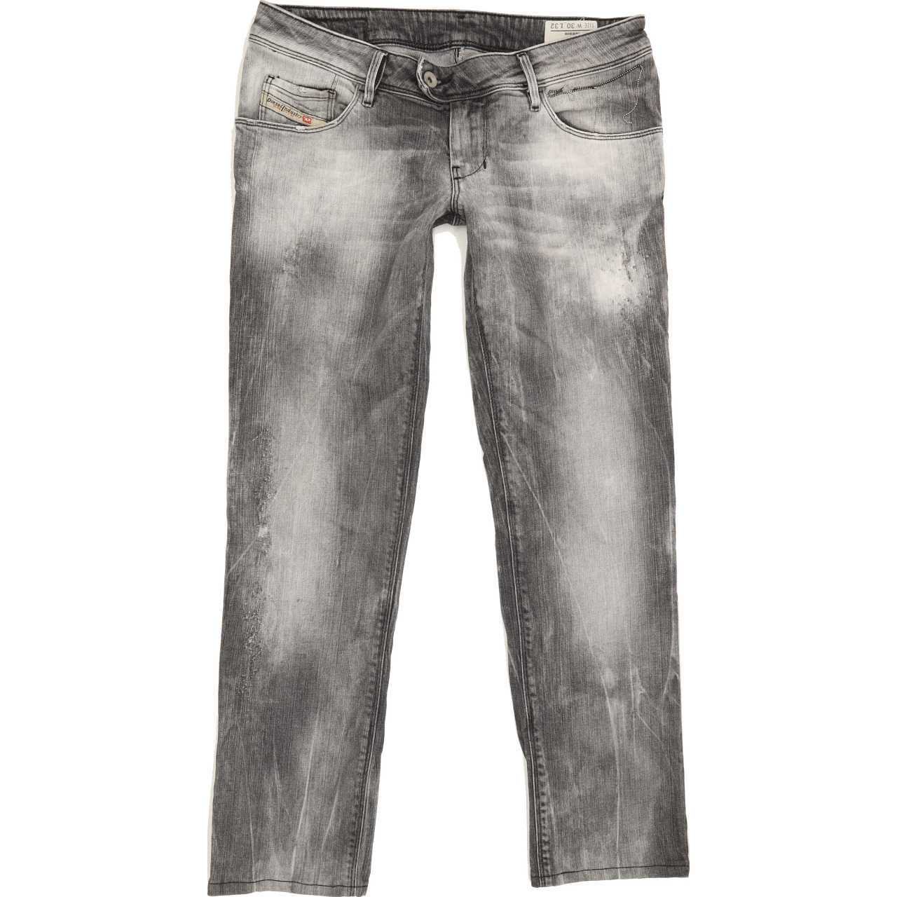 Diesel Nevy Women Grey Straight Regular Stretch Jeans W30 L27