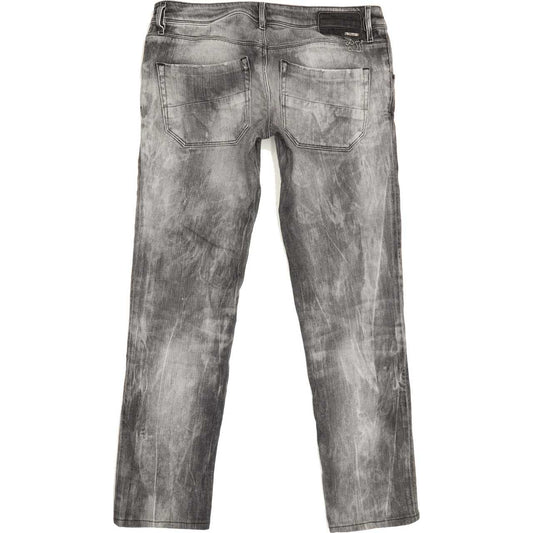 Diesel Nevy Women Grey Straight Regular Stretch Jeans W30 L27