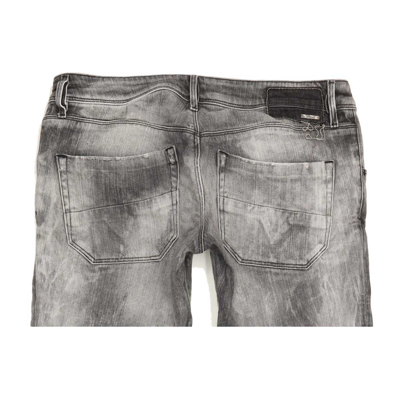 Diesel Nevy Women Grey Straight Regular Stretch Jeans W30 L27