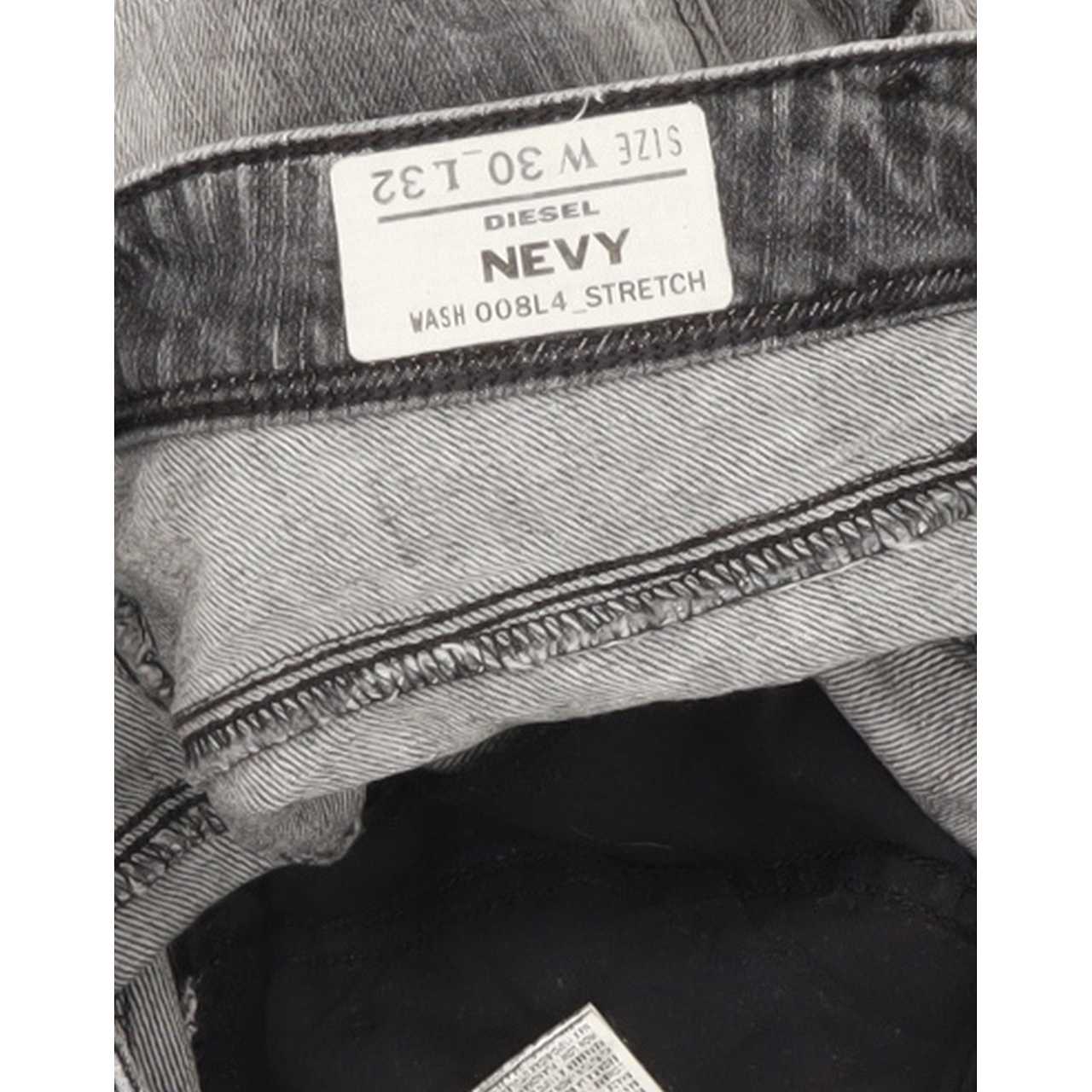 Diesel Nevy Women Grey Straight Regular Stretch Jeans W30 L27
