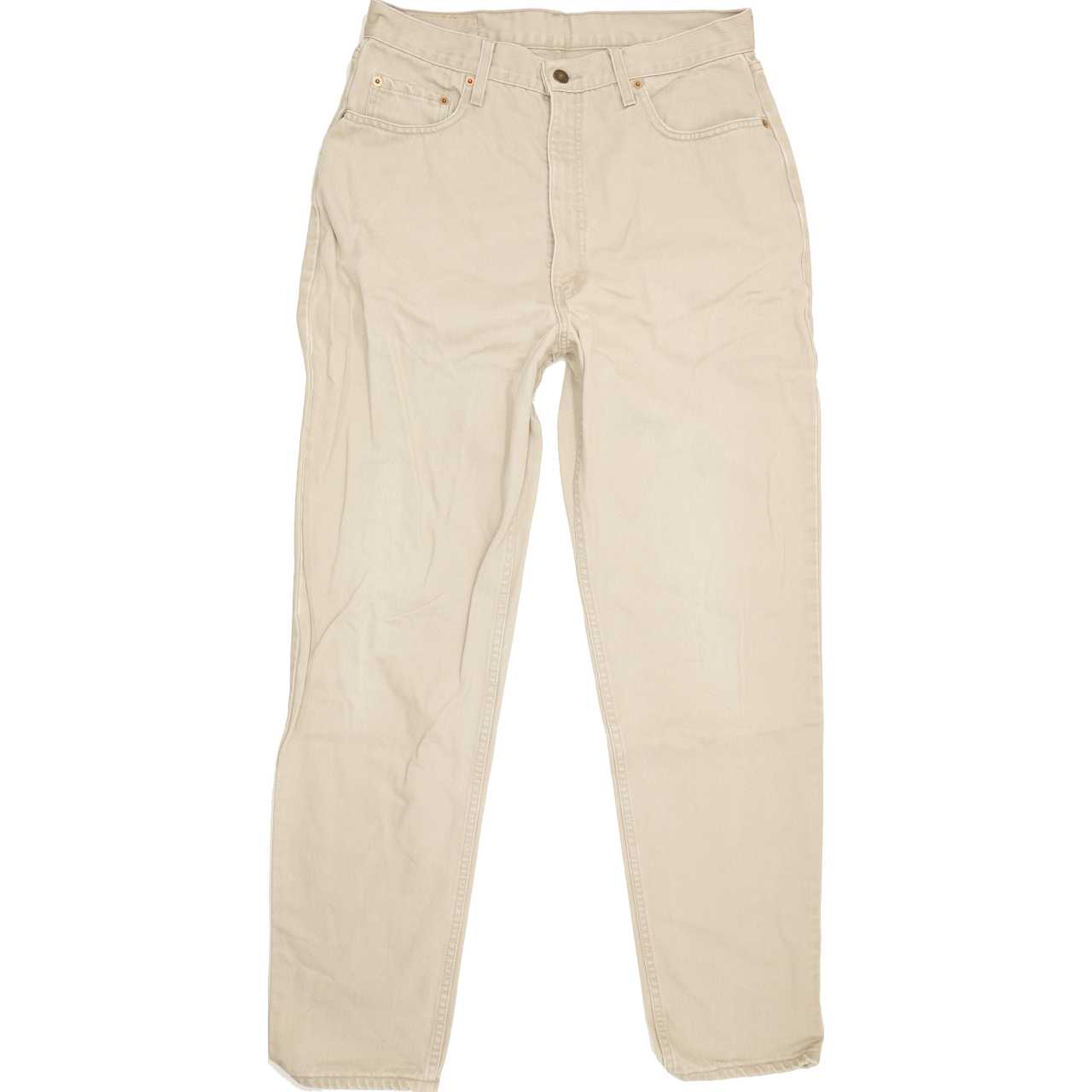 Levi's 881 Beige Tapered Regular Mom Jeans High Waisted W35 L32