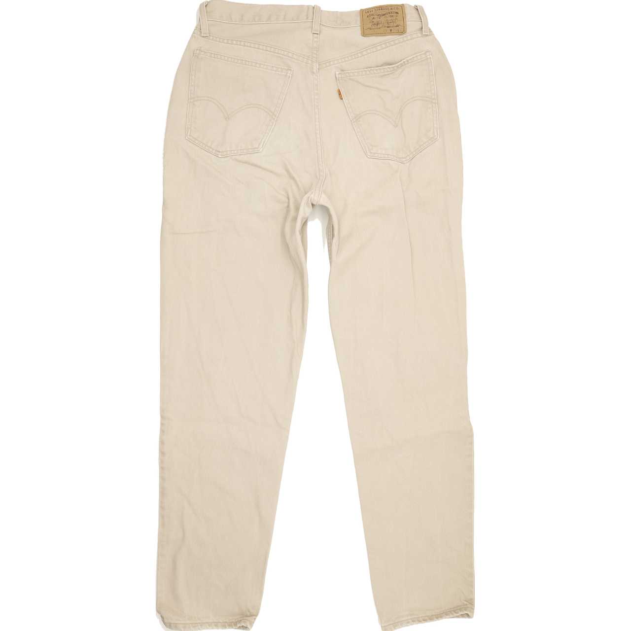 Levi's 881 Beige Tapered Regular Mom Jeans High Waisted W35 L32