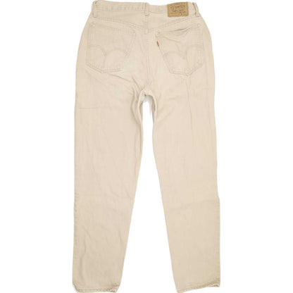 Levi's 881 Beige Tapered Regular Mom Jeans High Waisted W35 L32
