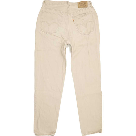 Levi's 881 Beige Tapered Regular Mom Jeans High Waisted W35 L32