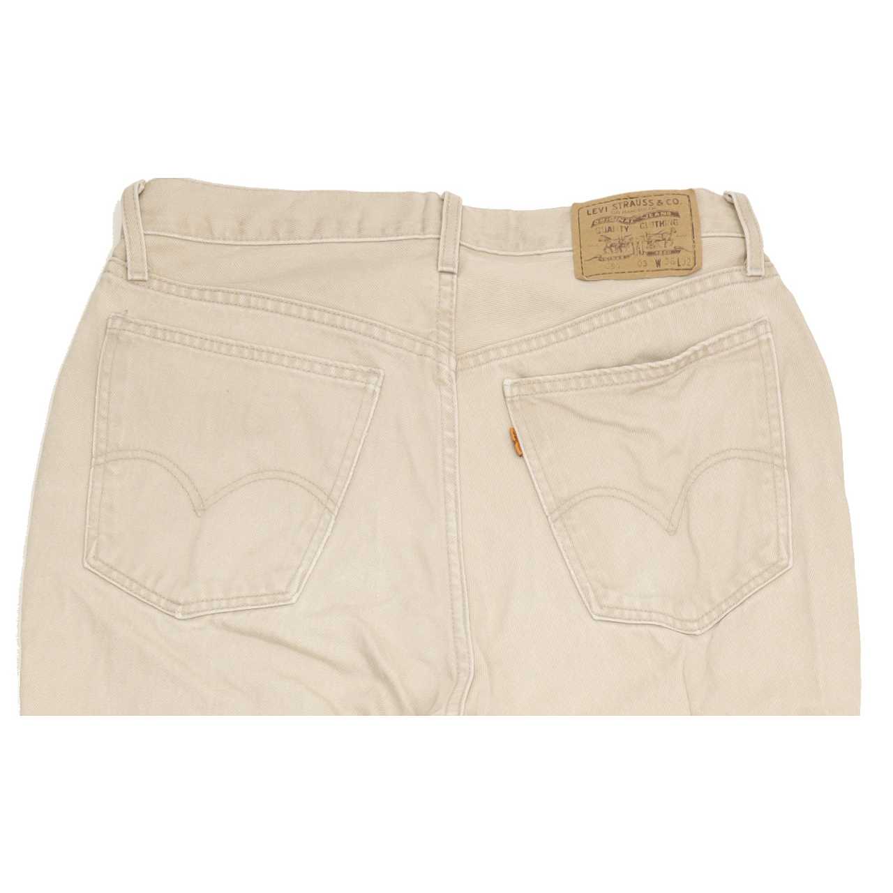 Levi's 881 Beige Tapered Regular Mom Jeans High Waisted W35 L32