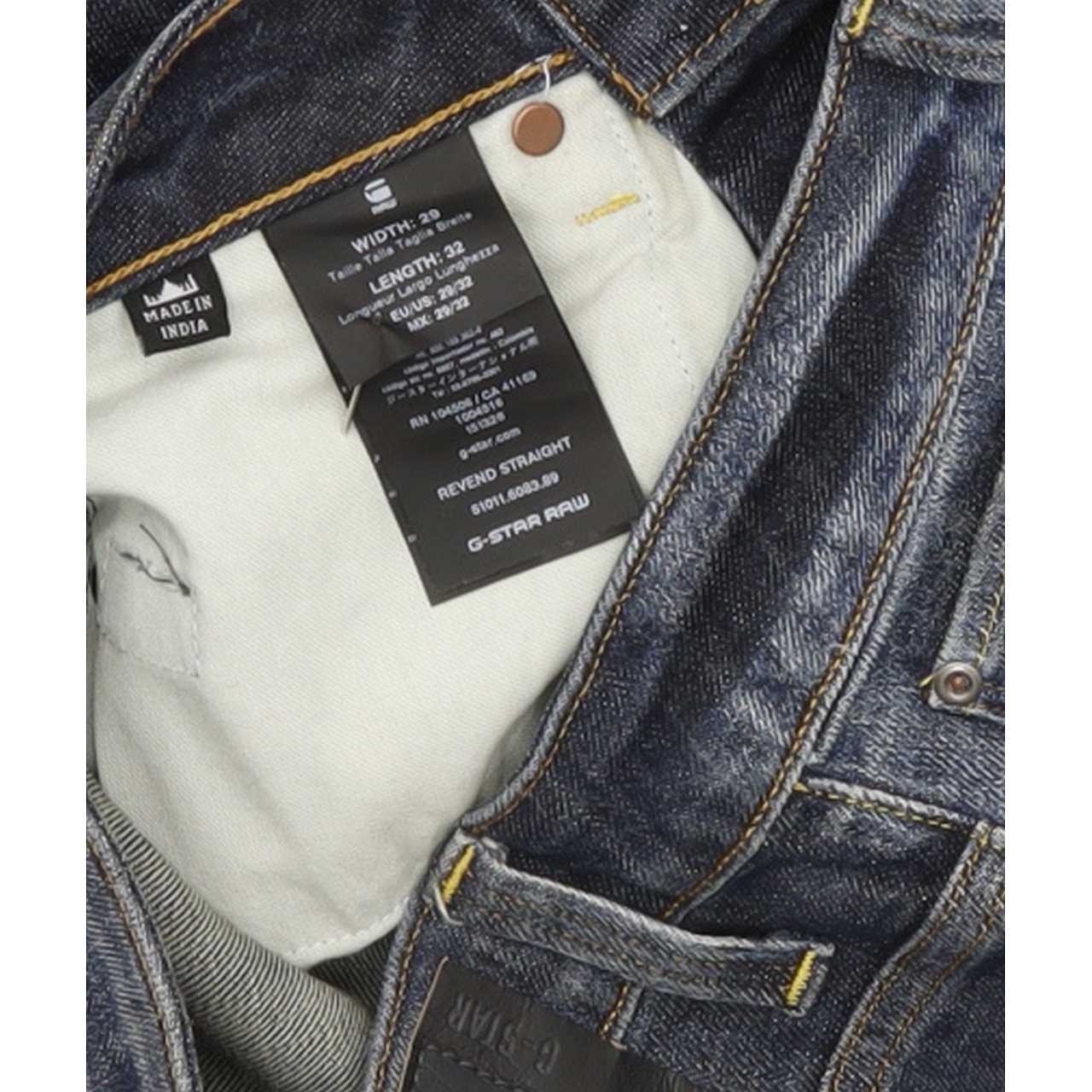 G-Star Revend Men Blue Straight Regular Stretch Jeans W29 L31