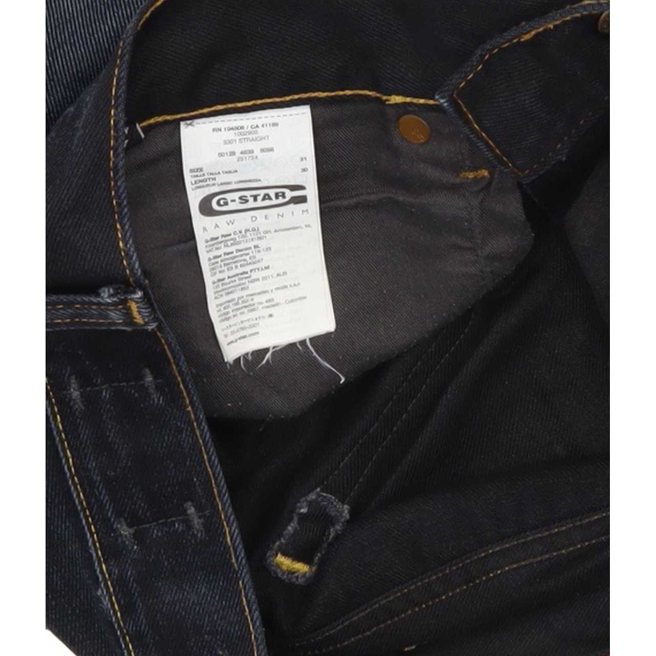 G-Star 3301 Men Blue Straight Regular Jeans W31 L29