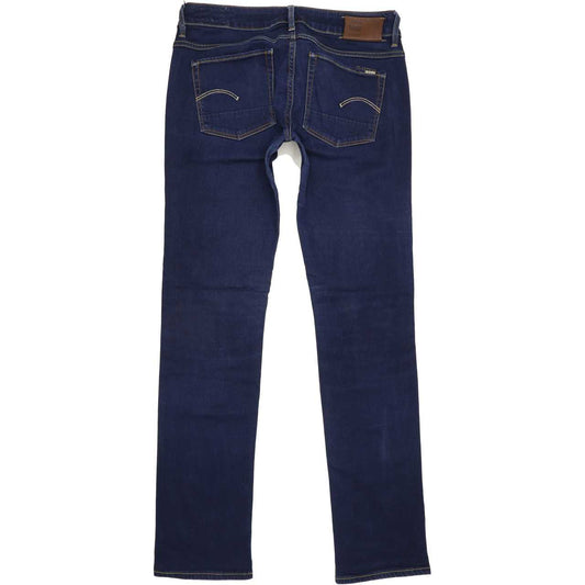 G-Star 3301 Women Blue Straight Slim Stretch Jeans W30 L33