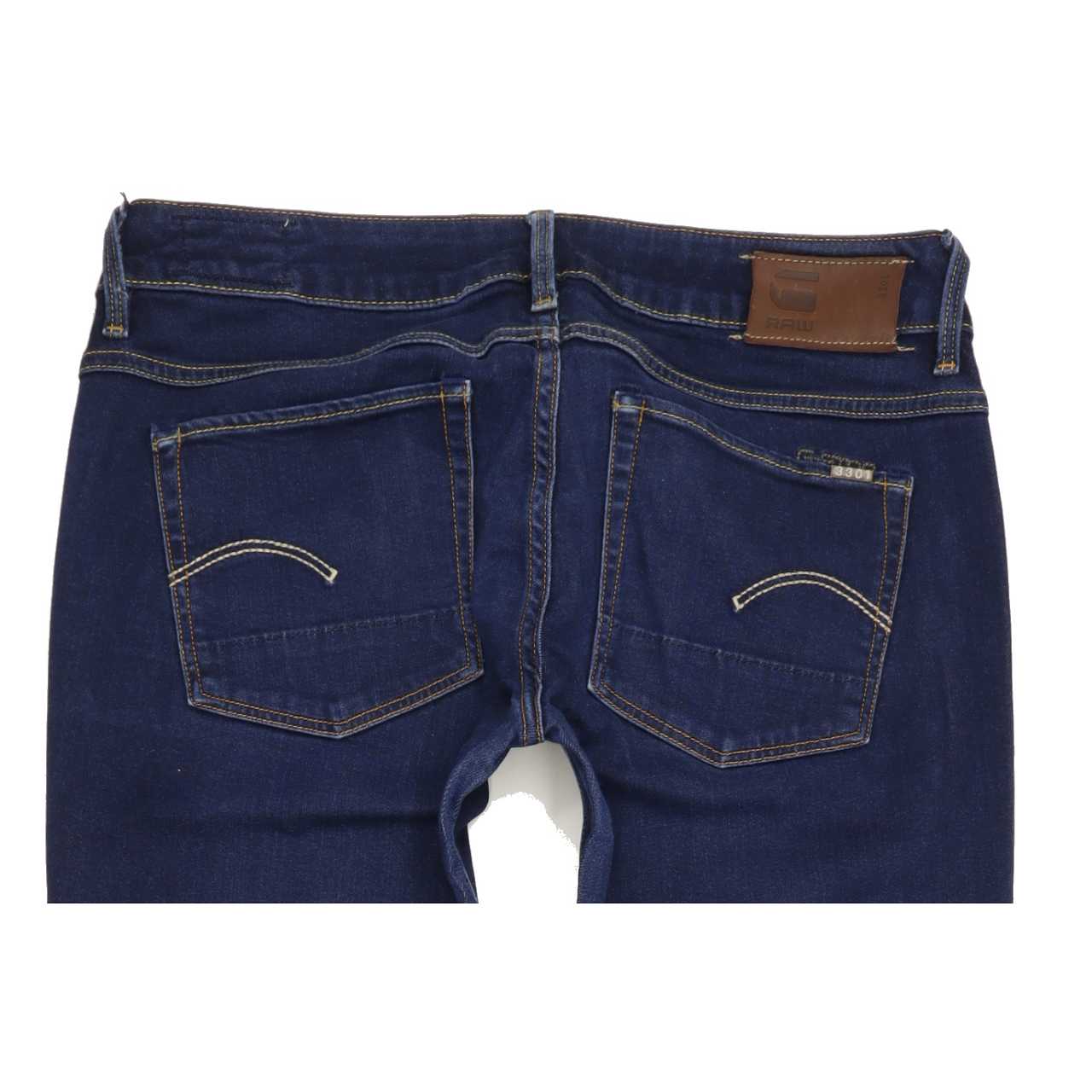 G-Star 3301 Women Blue Straight Slim Stretch Jeans W30 L33