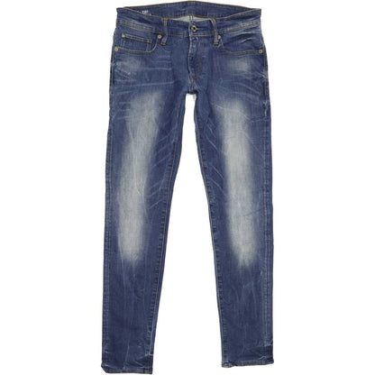 G-Star 3301 Men Blue Straight Slim Stretch Jeans W30 L32