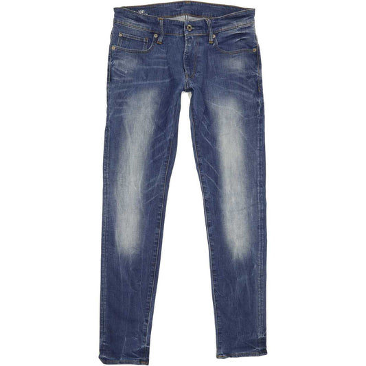 G-Star 3301 Men Blue Straight Slim Stretch Jeans W30 L32