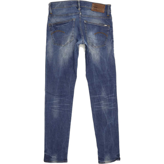 G-Star 3301 Men Blue Straight Slim Stretch Jeans W30 L32