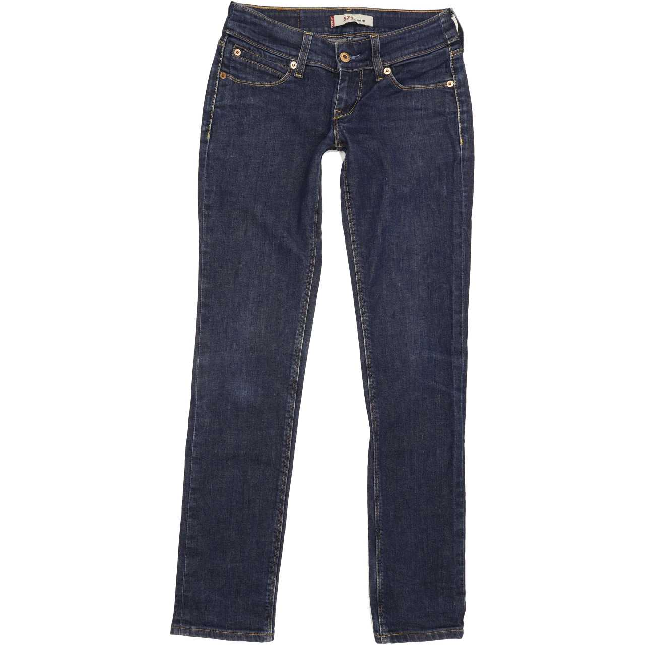 Levi's 571 Men Blue Straight Slim Stretch Jeans W27 L31
