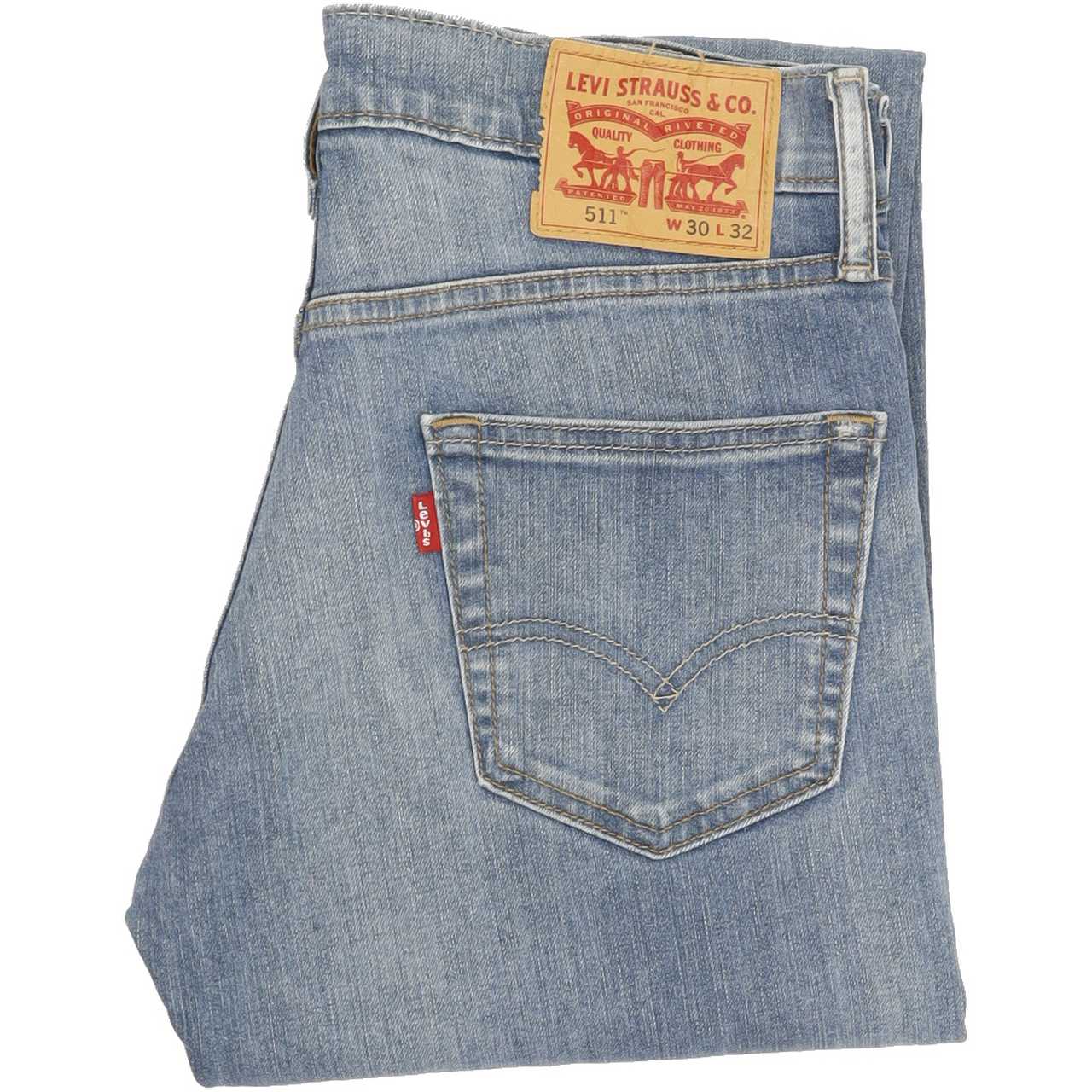 Levi's 511 Men Blue Straight Slim Jeans W30 L31