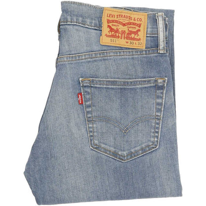 Levi's 511 Men Blue Straight Slim Jeans W30 L31