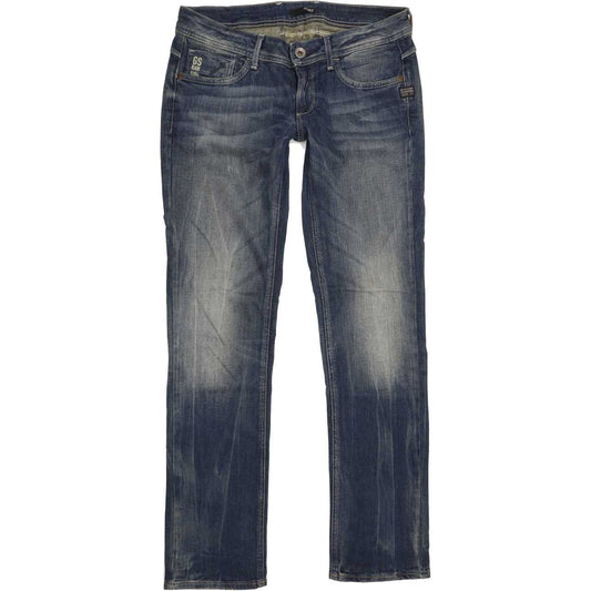 G-Star Attacc Women Blue Straight Slim Stretch Jeans W29 L32
