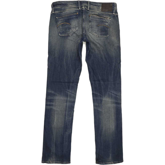 G-Star Attacc Women Blue Straight Slim Stretch Jeans W29 L32