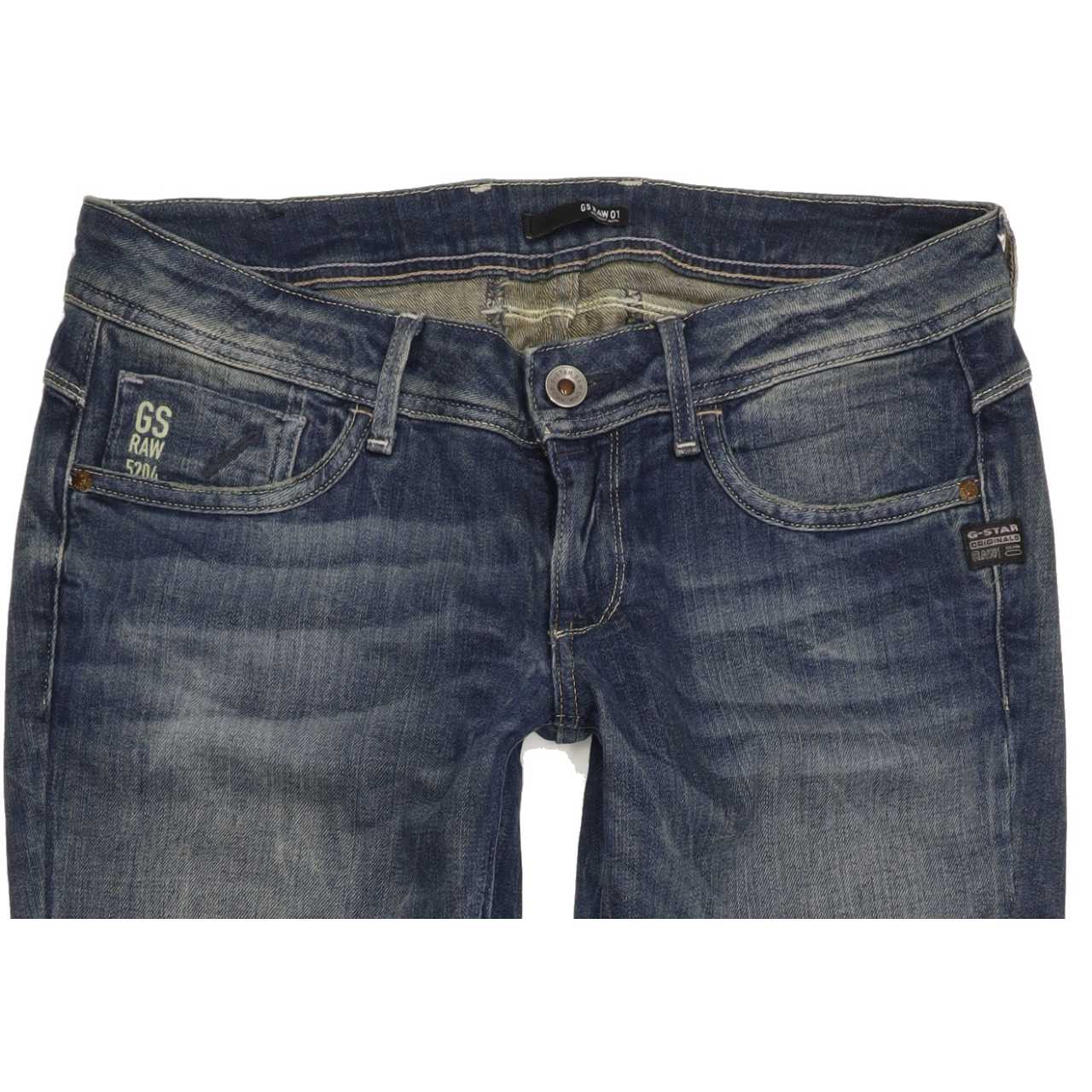 G-Star Attacc Women Blue Straight Slim Stretch Jeans W29 L32
