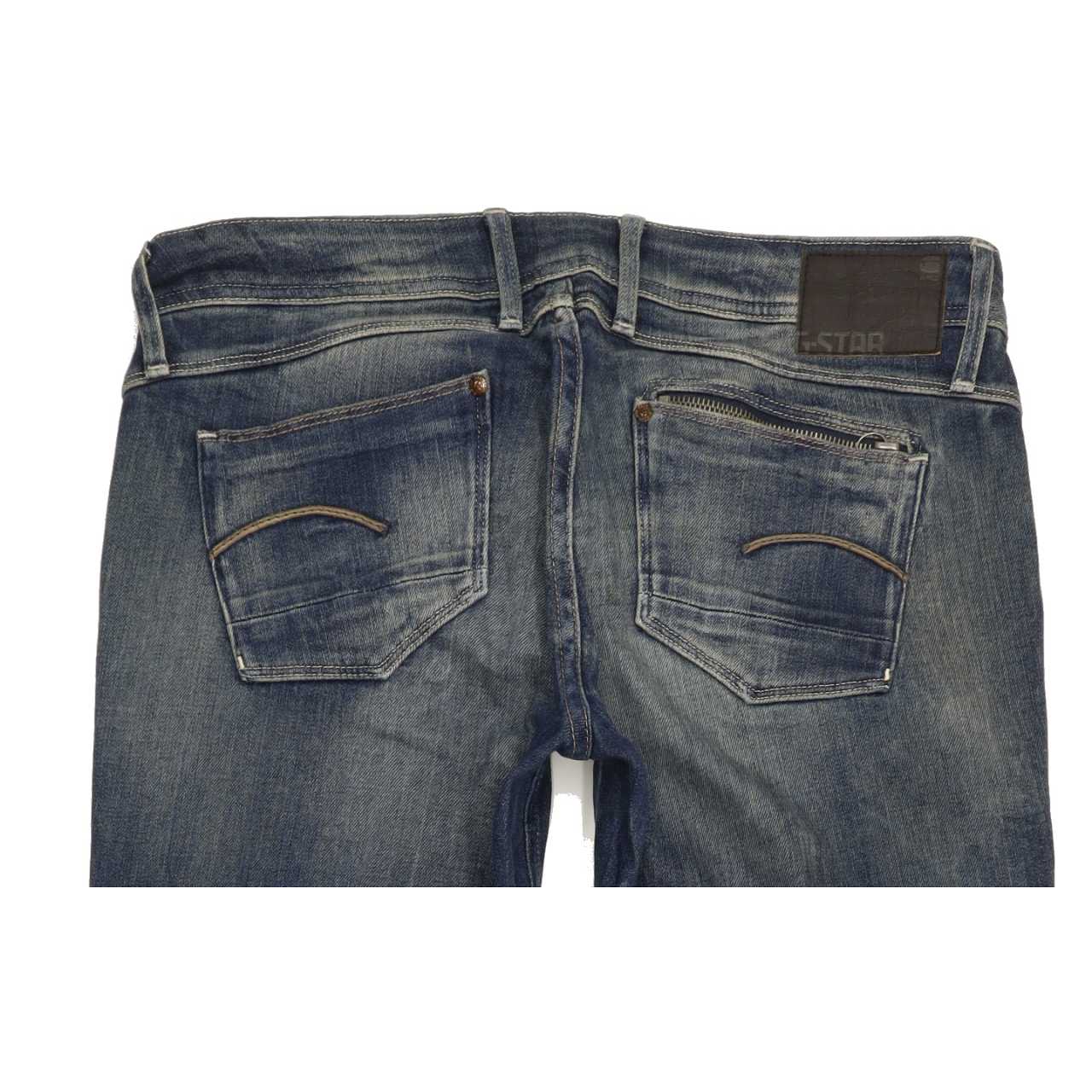 G-Star Attacc Women Blue Straight Slim Stretch Jeans W29 L32