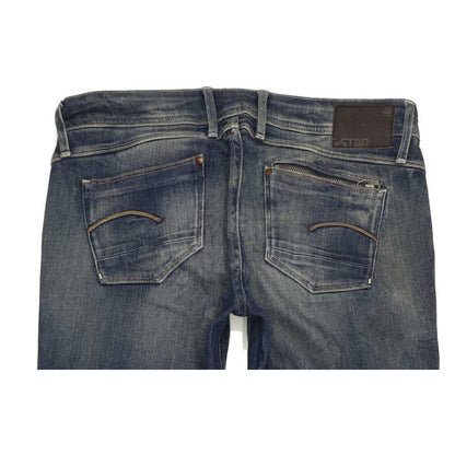 G-Star Attacc Women Blue Straight Slim Stretch Jeans W29 L32