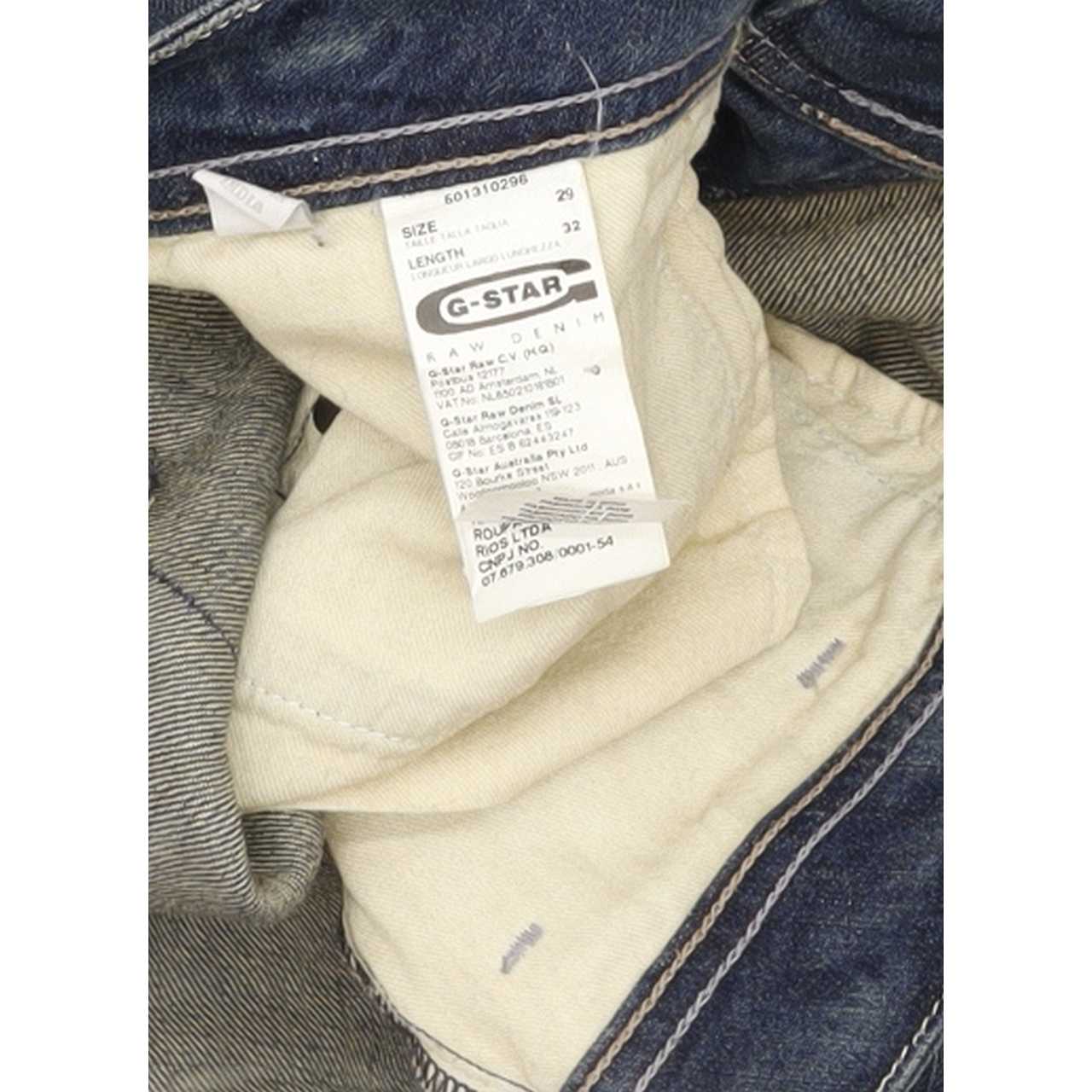 G-Star Attacc Women Blue Straight Slim Stretch Jeans W29 L32