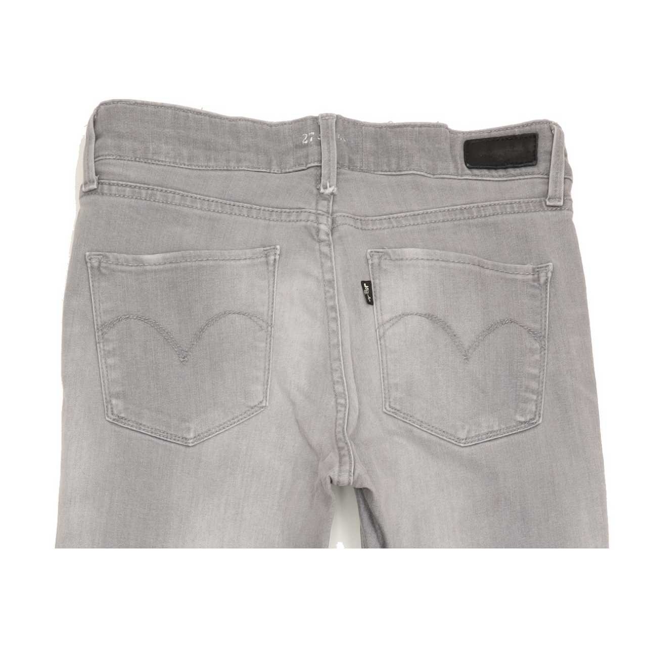 Levi's Demi Curve Women Grey Straight Slim Stretch Jeans W27 L29