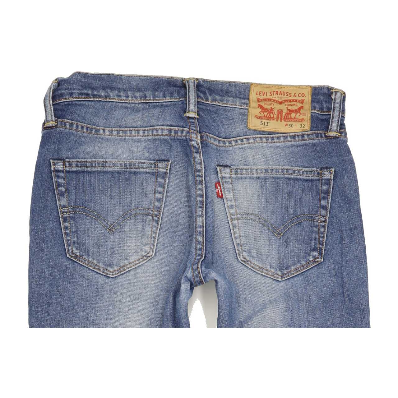 Levi's 511 Men Blue Straight Slim Stretch Jeans W30 L31