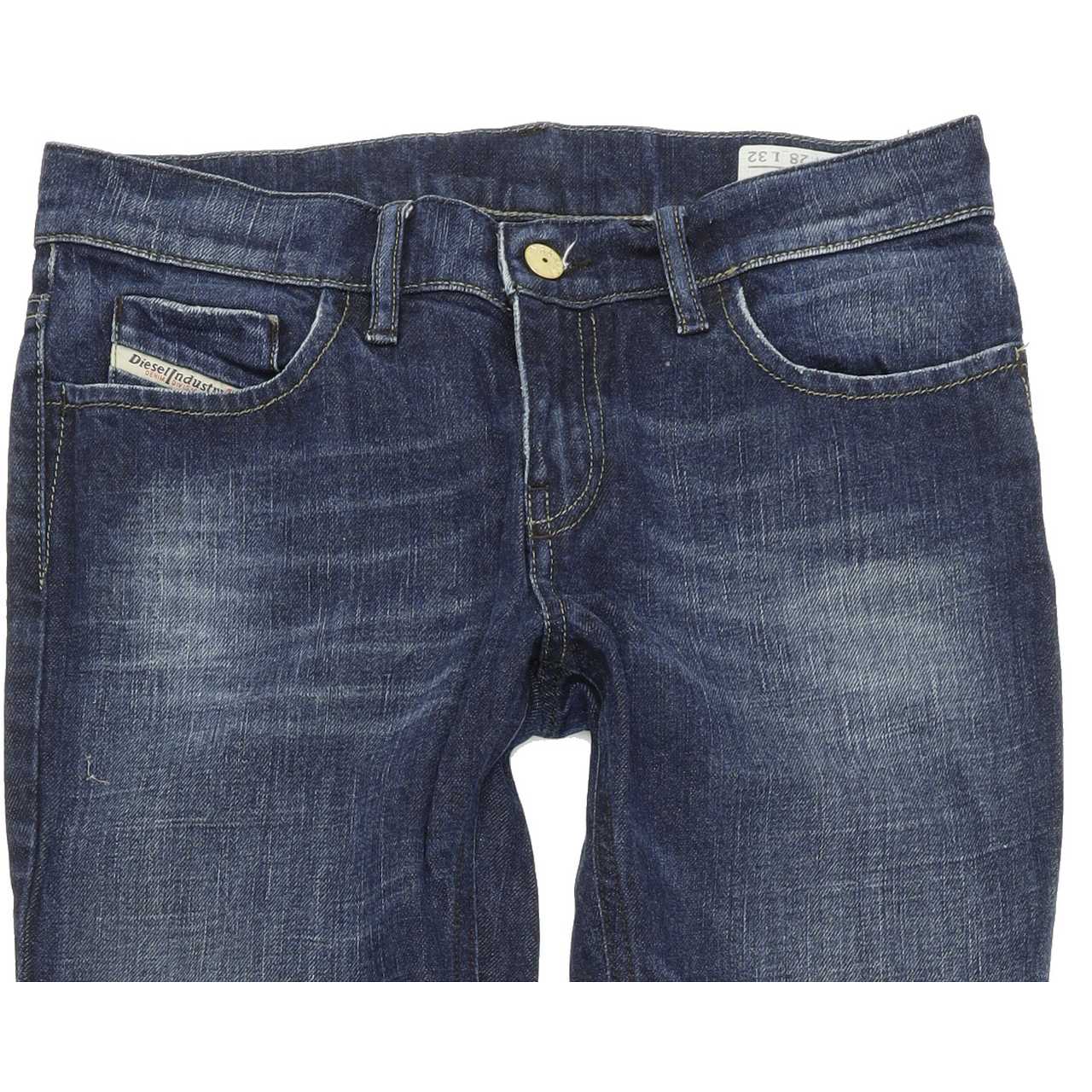 Diesel Liv 008FC Women Blue Straight Regular Stretch Jeans W28 L32
