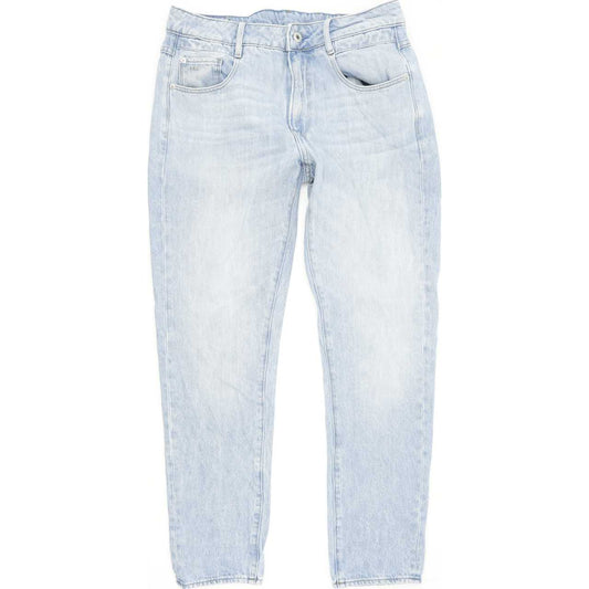 G-Star Radar Women Blue Tapered Regular Boyfriend Jeans W28 L32
