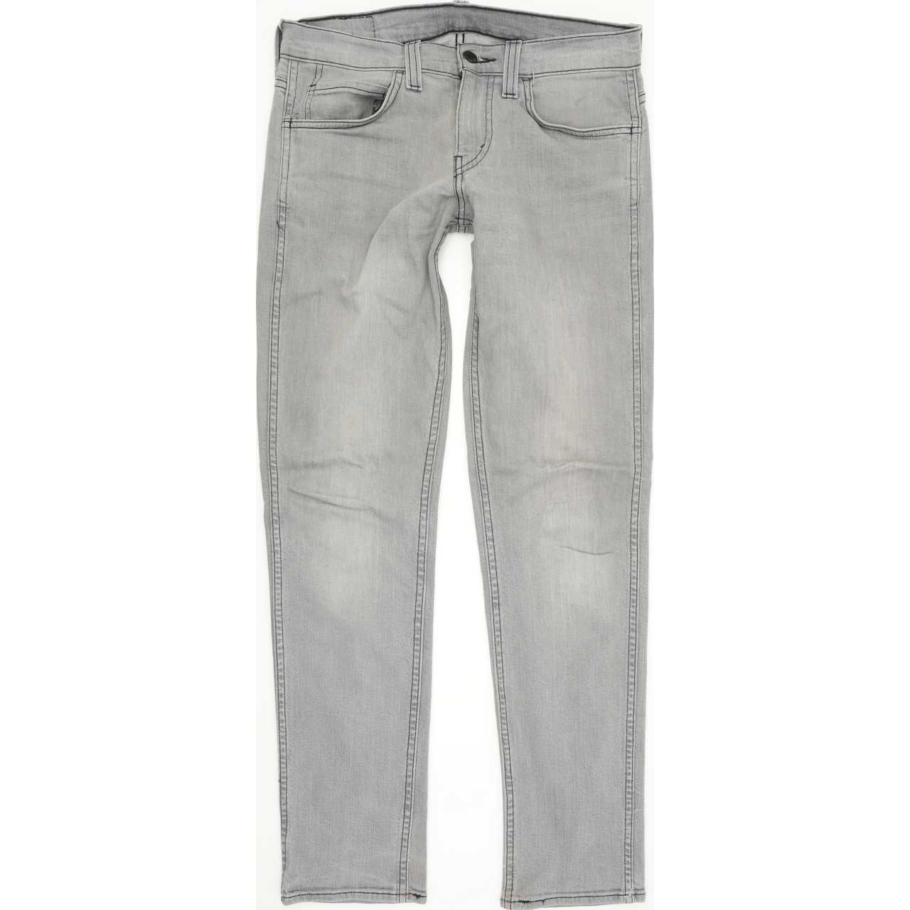 Levi's 511 Men Grey Straight Slim Stretch Jeans W29 L32