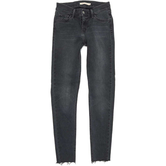 Levi's 710 Super Women Grey Skinny Slim Stretch Jeans W26 L28