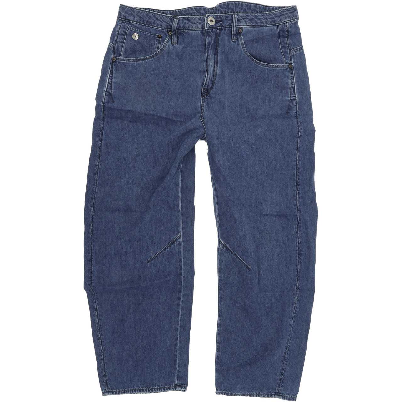 G-Star Arc OS 3D Women Blue Straight Regular Boyfriend Jeans W26 L32