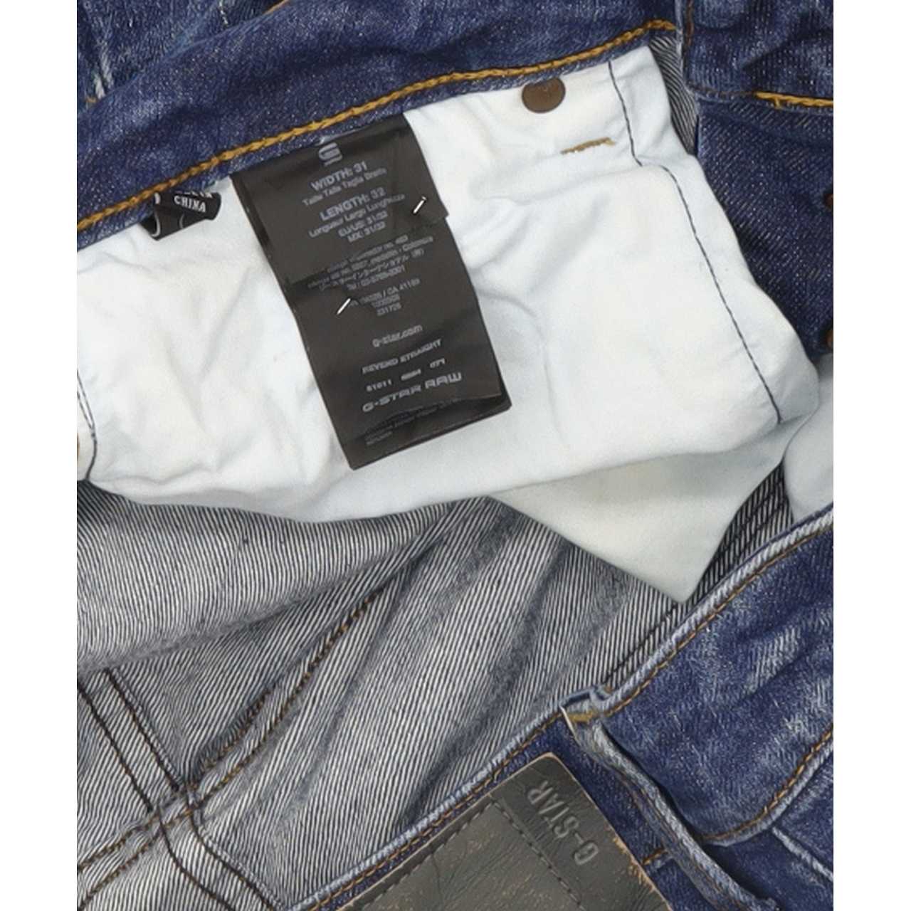 G-Star Revend Men Blue Straight Regular Stretch Jeans W31 L31