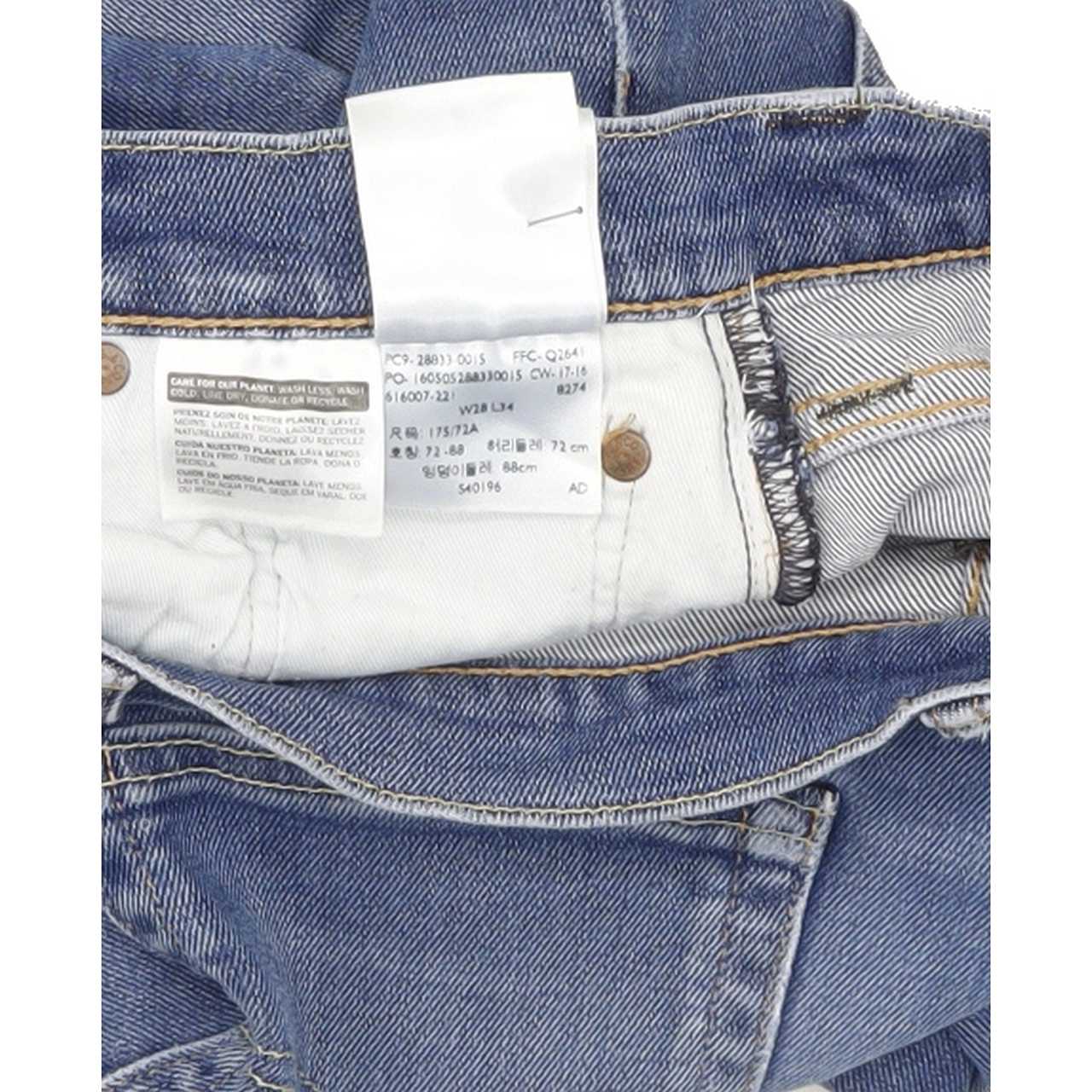 Levi's 512 Men Blue Tapered Slim Stretch Jeans W28 L32