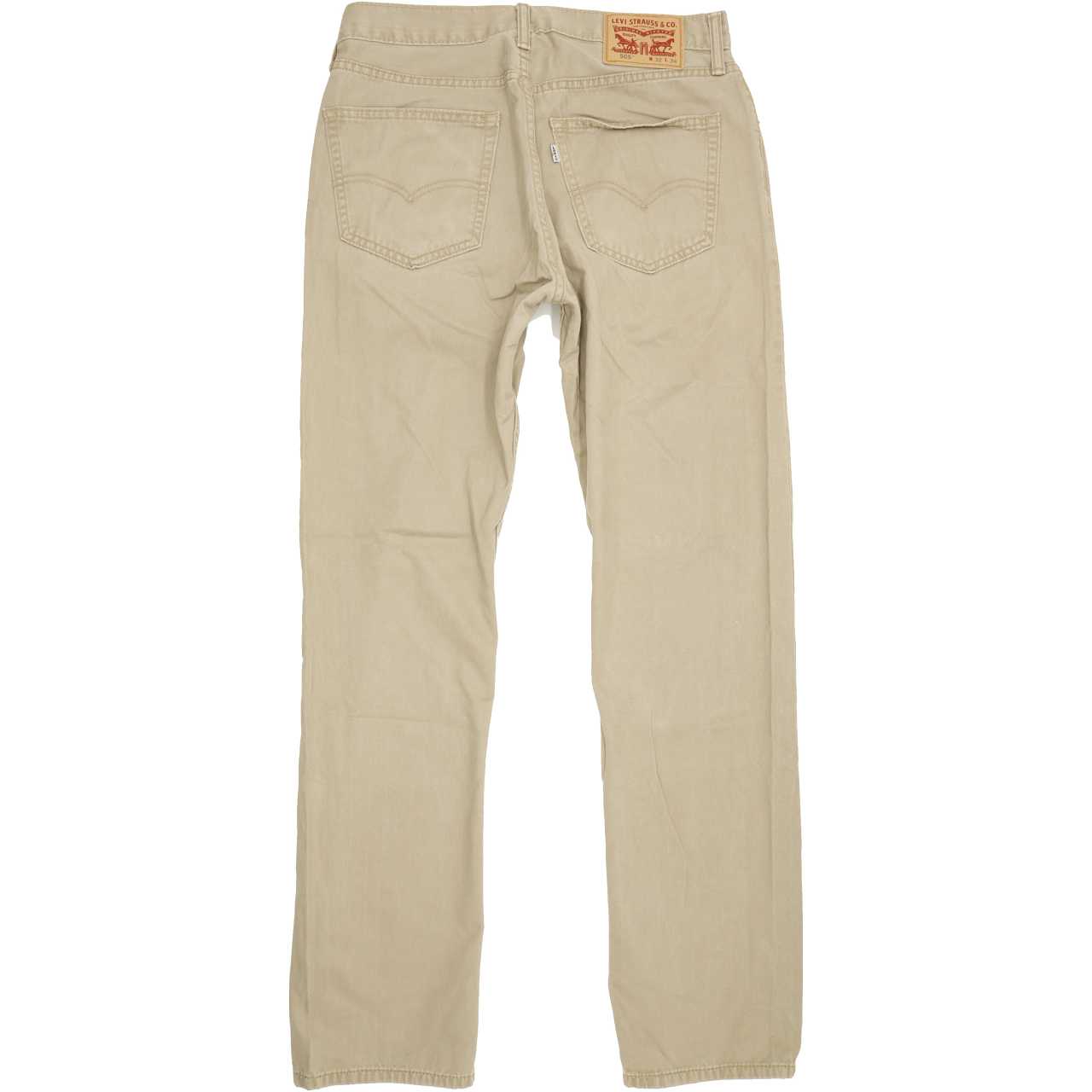 Levi's 505 Men Beige Straight Regular Jeans W32 L33