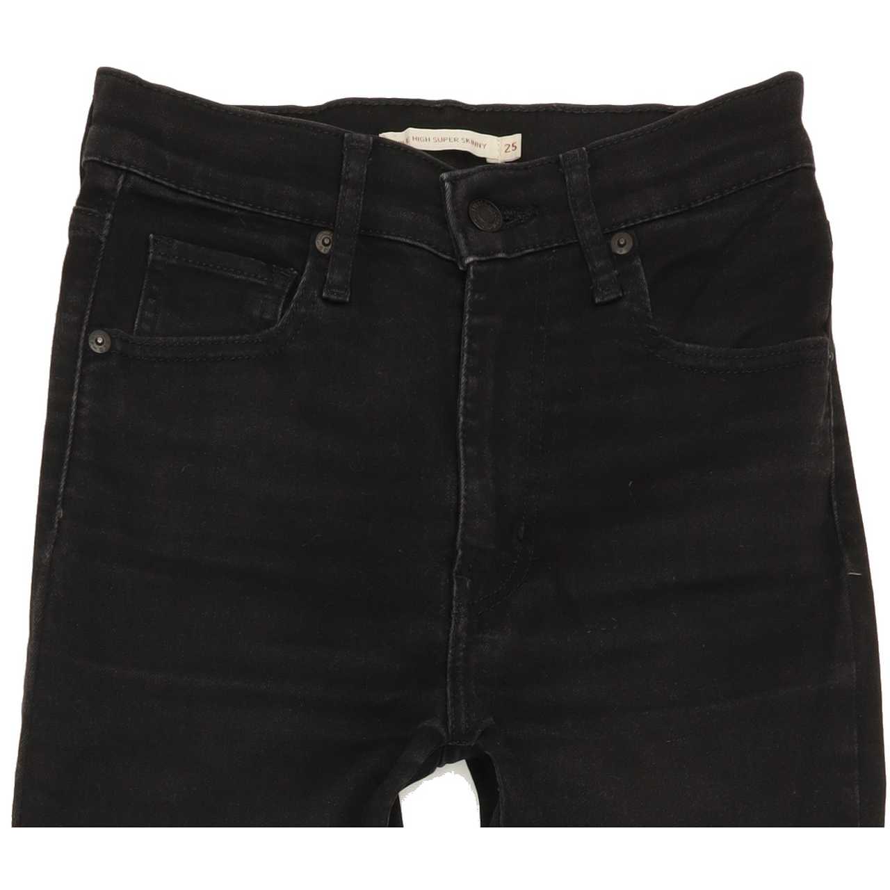 Levi's Mile High Rise Women Black Skinny Stretch Jeans W25 L27