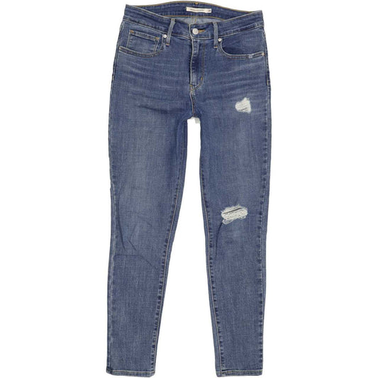 Levi's 721 High Rise Women Blue Skinny Stretch Jeans W28 L28