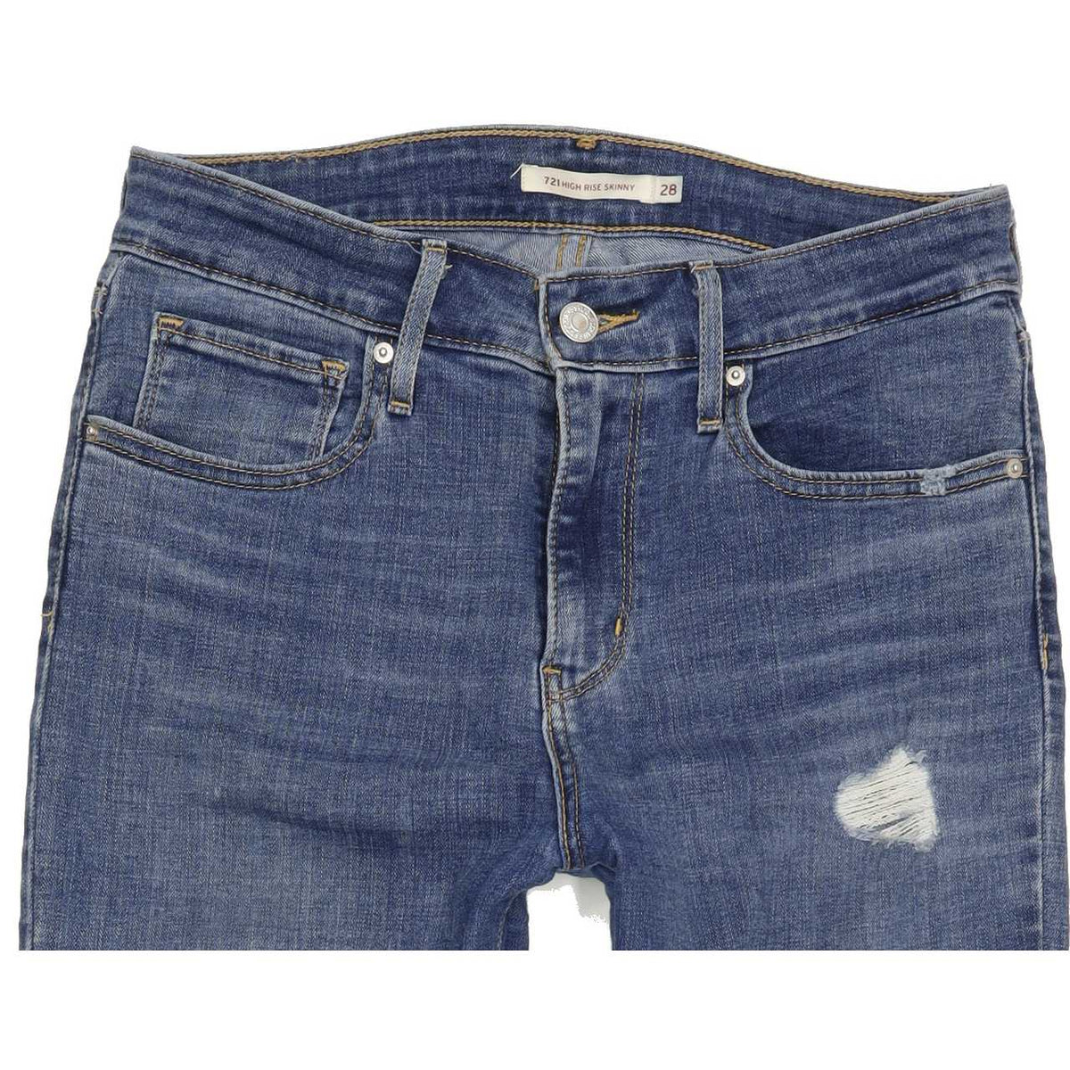 Levi's 721 High Rise Women Blue Skinny Stretch Jeans W28 L28