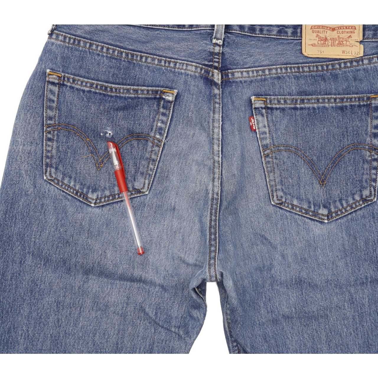 Levi's 751 Men Blue Straight Regular Jeans W36 L29