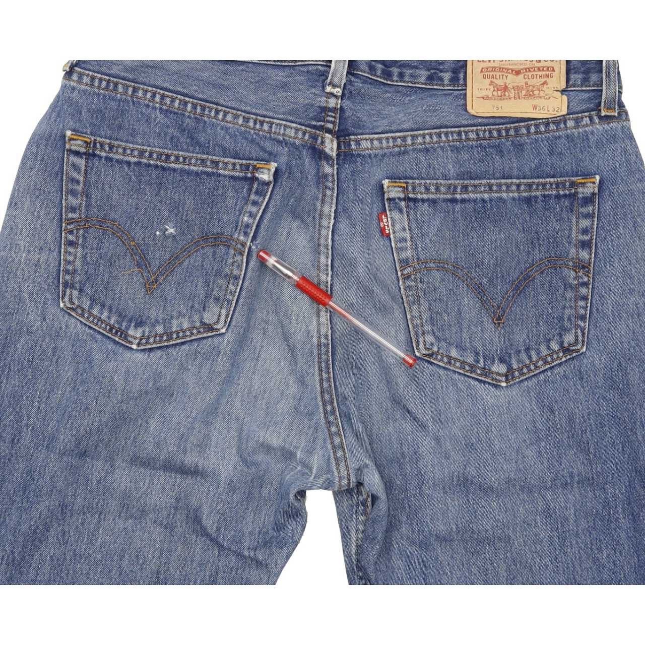 Levi's 751 Men Blue Straight Regular Jeans W36 L29