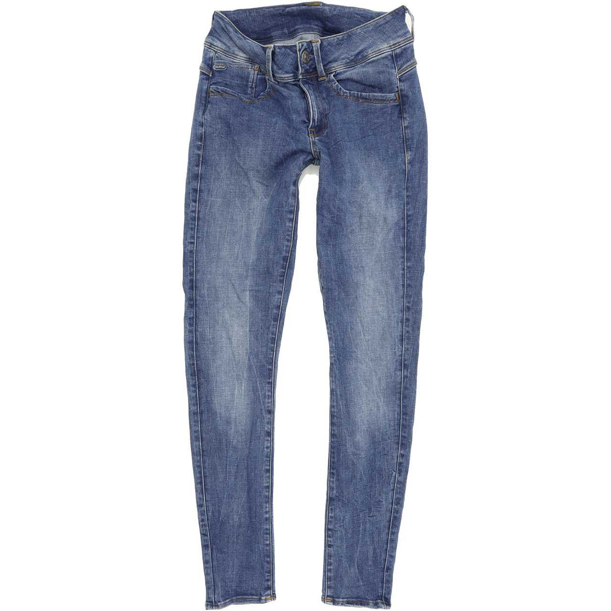 G-Star Women Blue Skinny Slim Stretch Jeans W25 L30